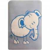 Cobertor Bebê Soft Forrado em Malha Bordado Elefante Zip Toys Azul