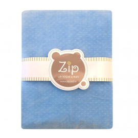 Manta de Bebê em Plush Cobertor Poá Azul Menino Zip Toys
