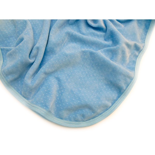 Manta de Bebê em Plush Cobertor Poá Azul Menino Zip Toys