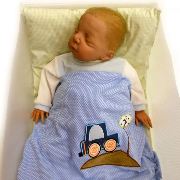 Manta de Bebê Térmica Dupla Face Algodão Azul Bordado Carro Menino Zip Toys