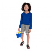 Camiseta Infantil com Proteção Solar UV Manga Longa Verde Unissex Brandili 1-8 Anos
