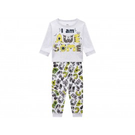 Pijama Infantil que Brilha no Escuro Inverno Moletom Flanelado Menino Brandili Monstrinhos 1-3/4-8 Anos
