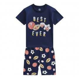 Pijama Infantil Masculino Verão Esportes Brandili Menino 1-8 Anos