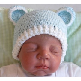Touca para Bebê - Ursinho Azul